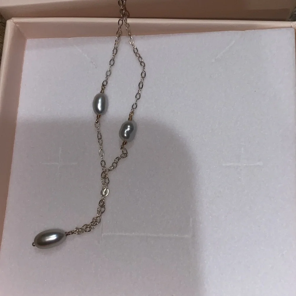 Misha Hawaii sterling silver pearl necklace - Picture 2 of 2